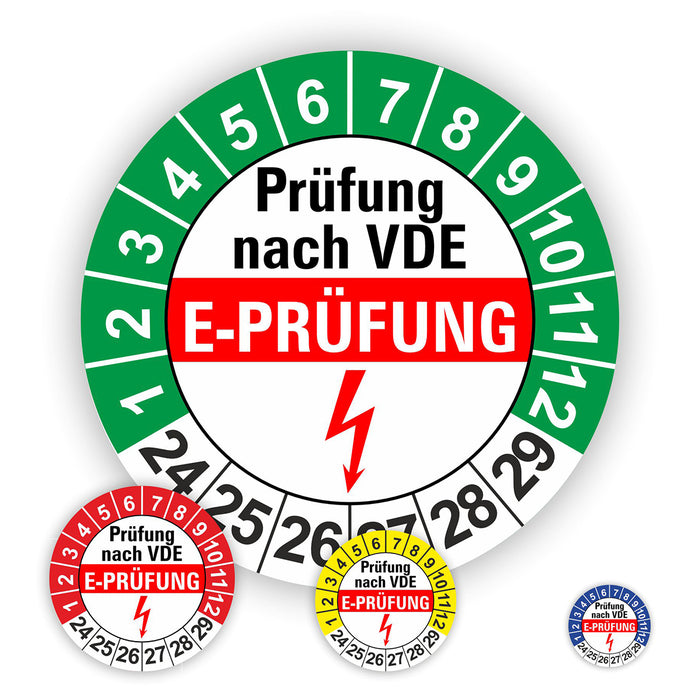 E-Prüfung Wartungsetiketten / Prüfplaketten / Prüfetiketten