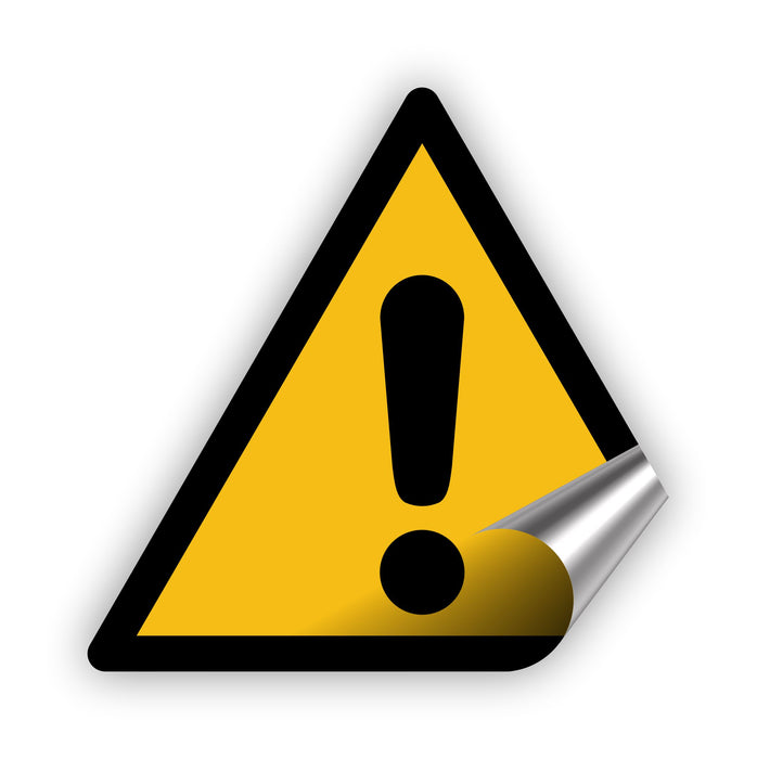 Warnzeichen (W001) Allgemeines Warnzeichen - nach DIN EN ISO 7010