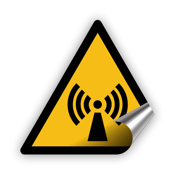 Warnzeichen (W005) Warnung vor nicht ionisierender Strahlung - nach DIN EN ISO 7010