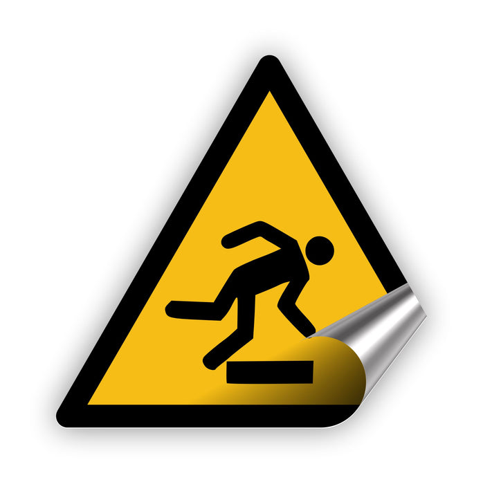 Warnzeichen (W007) Warnung vor Hindernissen am Boden - nach DIN EN ISO 7010