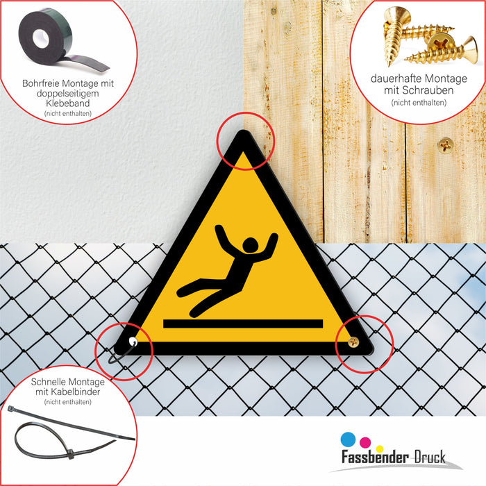 Warnzeichen (W011) Warnung vor Rutschgefahr - nach DIN EN ISO 7010