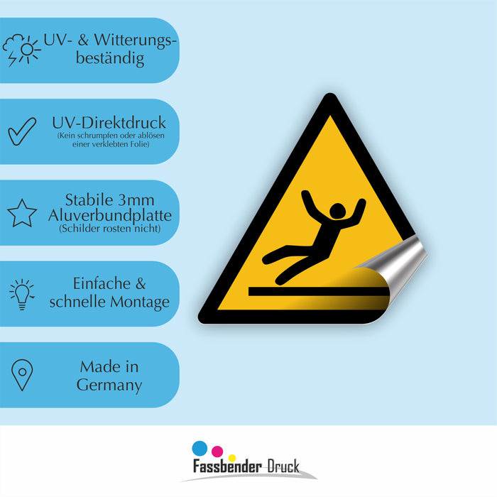 Warnzeichen (W011) Warnung vor Rutschgefahr - nach DIN EN ISO 7010