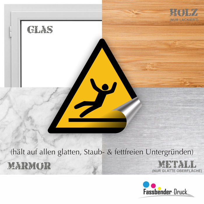 Warnzeichen (W011) Warnung vor Rutschgefahr - nach DIN EN ISO 7010