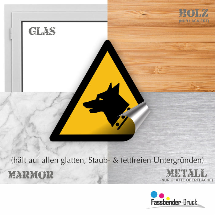 Warnzeichen (W013) Warnung vor Wachhunden - nach DIN EN ISO 7010