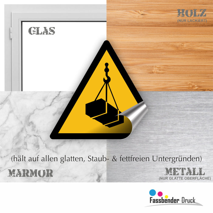 Warnzeichen (W015) Warnung vor schwebender Last - nach DIN EN ISO 7010