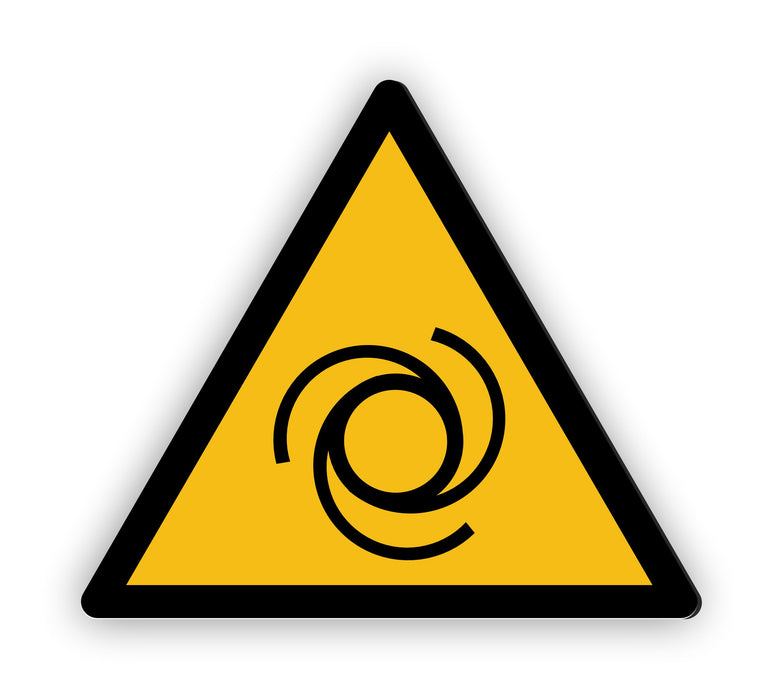 Warnzeichen (W018) Warnung vor automatischem Anlauf - nach DIN EN ISO 7010