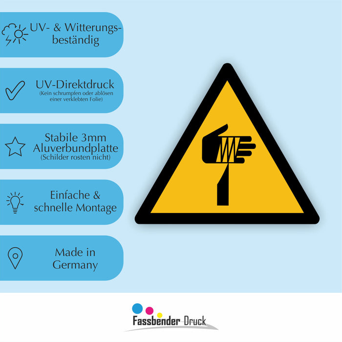 Warnzeichen (W022) Warnung vor spitzem Gegenstand - nach DIN EN ISO 7010