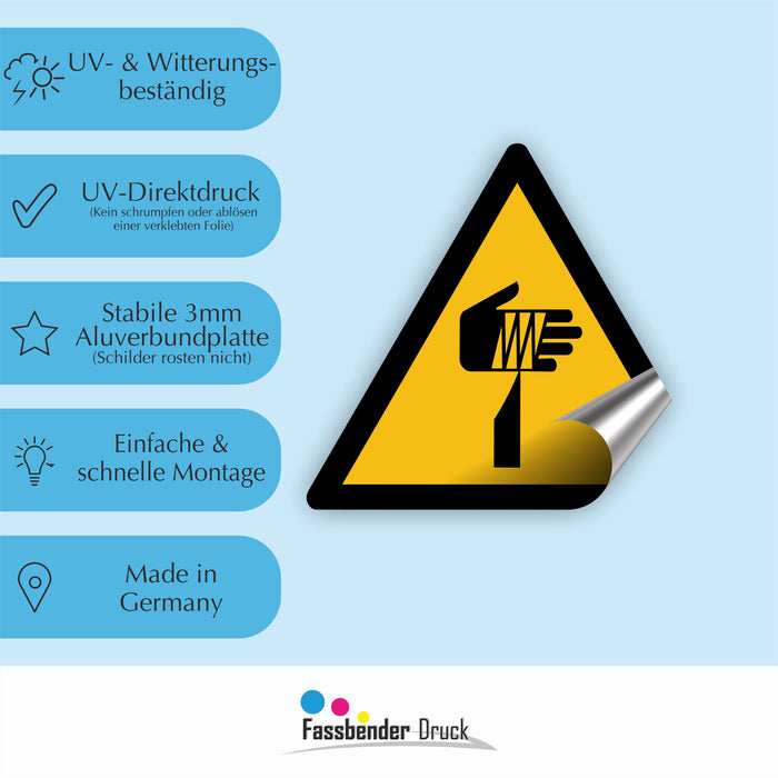 Warnzeichen (W022) Warnung vor spitzem Gegenstand - nach DIN EN ISO 7010