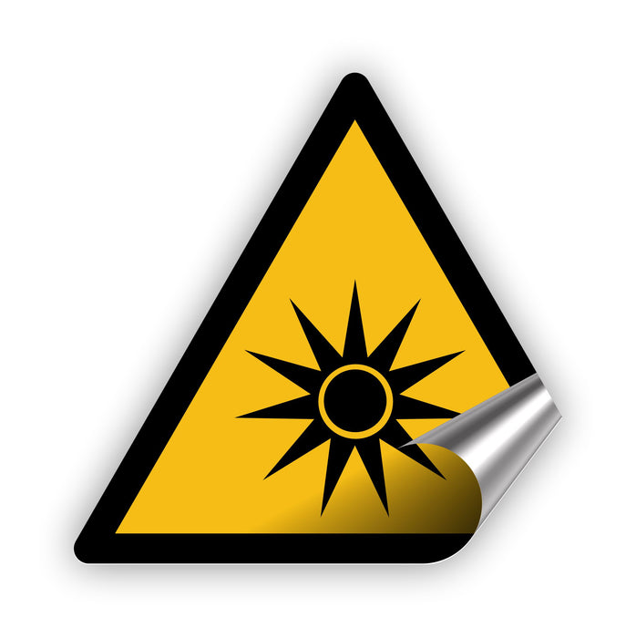 Warnzeichen (W027) Warnung vor optischer Strahlung - nach DIN EN ISO 7010