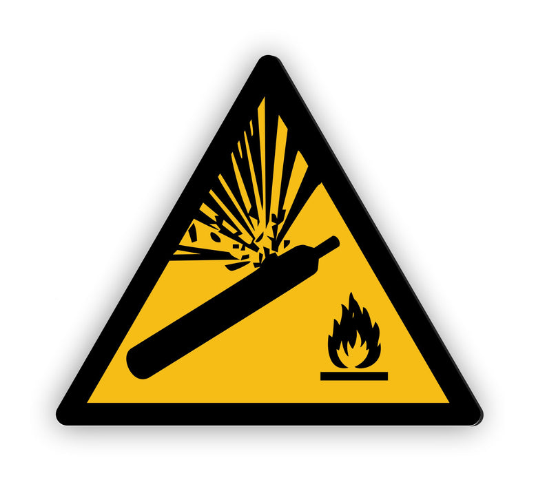 Warnzeichen (W029) Warnung vor Gasflaschen - nach DIN EN ISO 7010