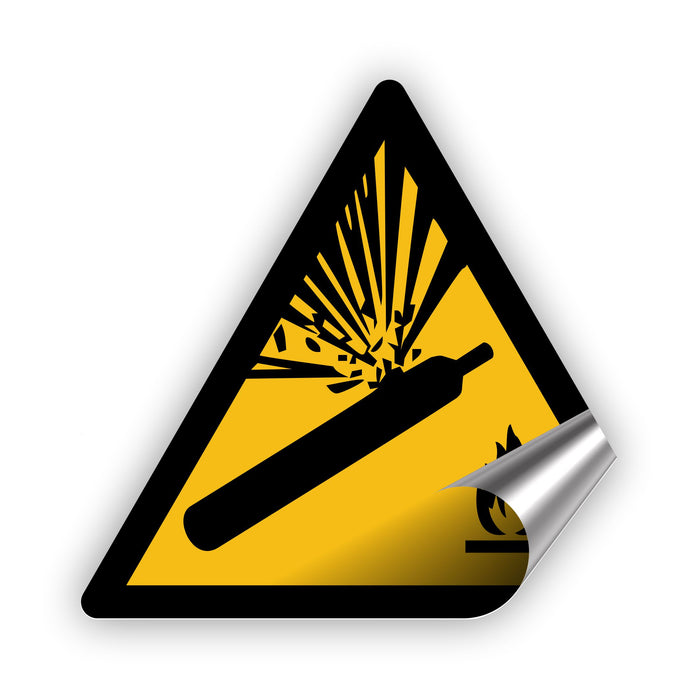 Warnzeichen (W029) Warnung vor Gasflaschen - nach DIN EN ISO 7010