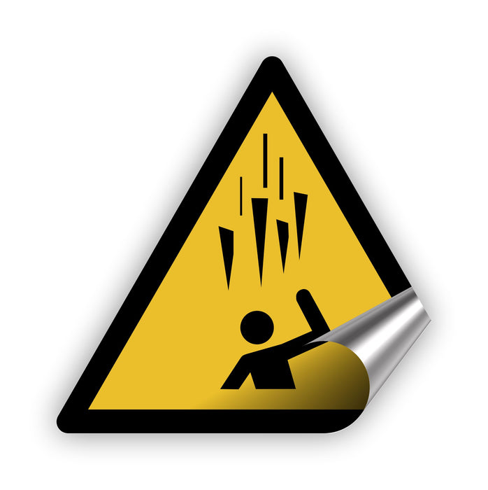 Warnzeichen (W039) Warnung vor Eisschlag - nach DIN EN ISO 7010