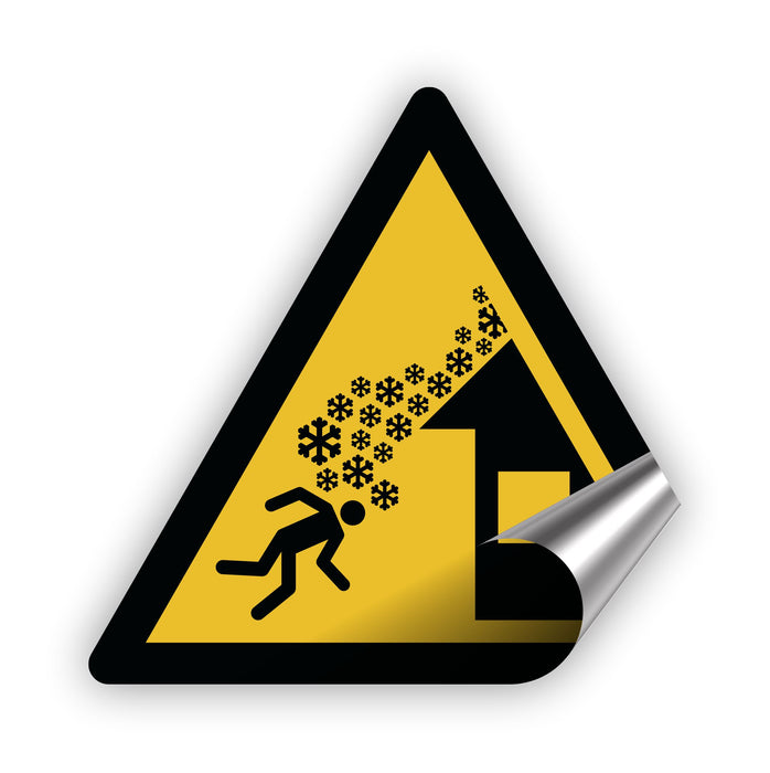 Warnzeichen (W040) Warnung vor Dachlawine - nach DIN EN ISO 7010