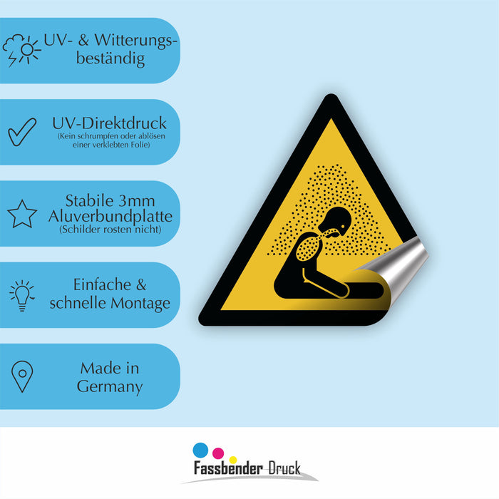Warnzeichen (W041) Warnung vor Erstickungsgefahr - nach DIN EN ISO 7010