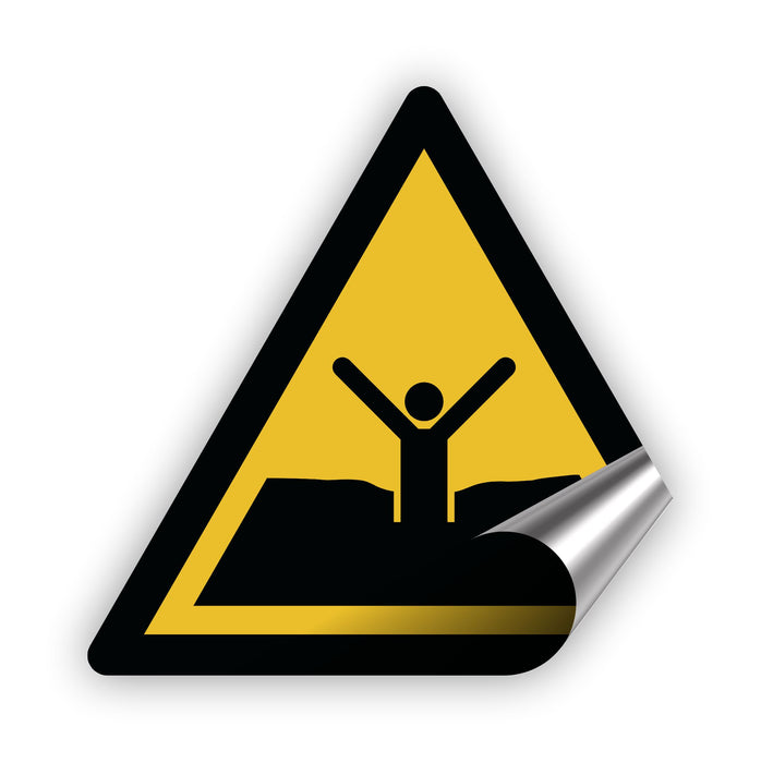 Warnzeichen (W061) Warnung vor Treibsand oder tiefem Schlamm - nach DIN EN ISO 7010