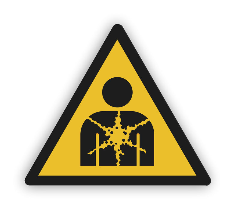 Warnzeichen (W071) Warnung vor gesundheitsgefährdenden Stoffen oder Gemischen - nach DIN EN ISO 7010