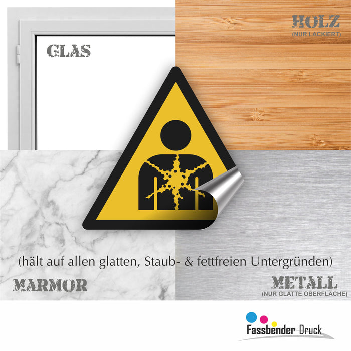 Warnzeichen (W071) Warnung vor gesundheitsgefährdenden Stoffen oder Gemischen - nach DIN EN ISO 7010