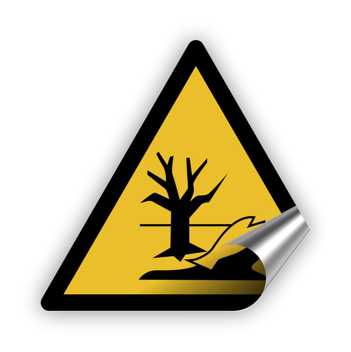 Warnzeichen (W072) Warnung vor umweltgefährdenden Stoffen oder Gemische - nach DIN EN ISO 7010