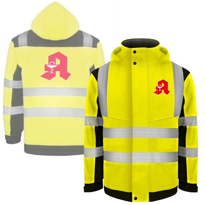APOTHEKE Softshell Winterjacke / Sicherheitsjacke mit Reißverschluss und Taschen