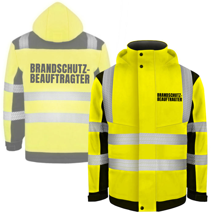 BRANDSCHUTZBEAUFTRAGTER Softshell Winterjacke / Sicherheitsjacke mit Reißverschluss und Taschen