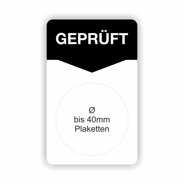 GEPRÜFT 50x80mm Grundetiketten / Grundträger / Untergrund