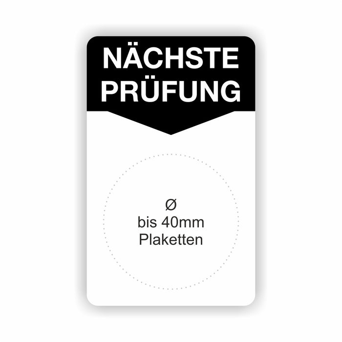 NÄCHSTE PRÜFUNG 50x80mm Grundetiketten / Grundträger / Untergrund