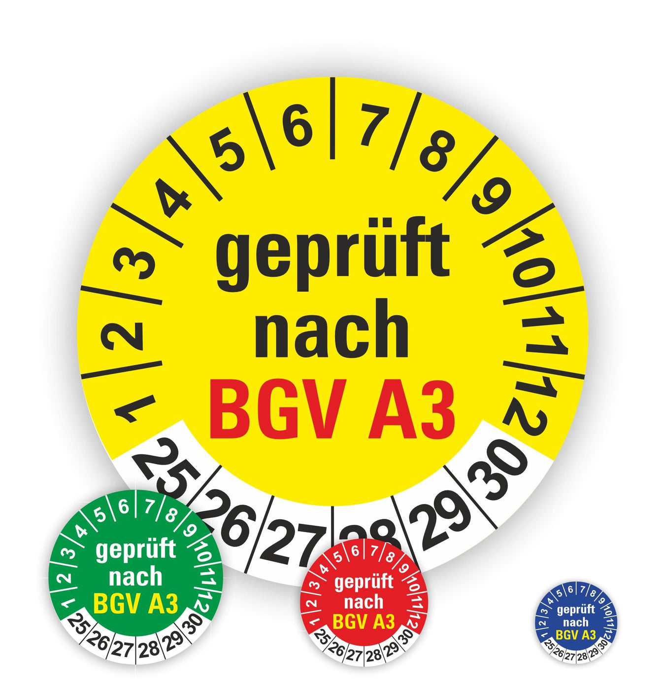 BGV A3 Prüfplaketten