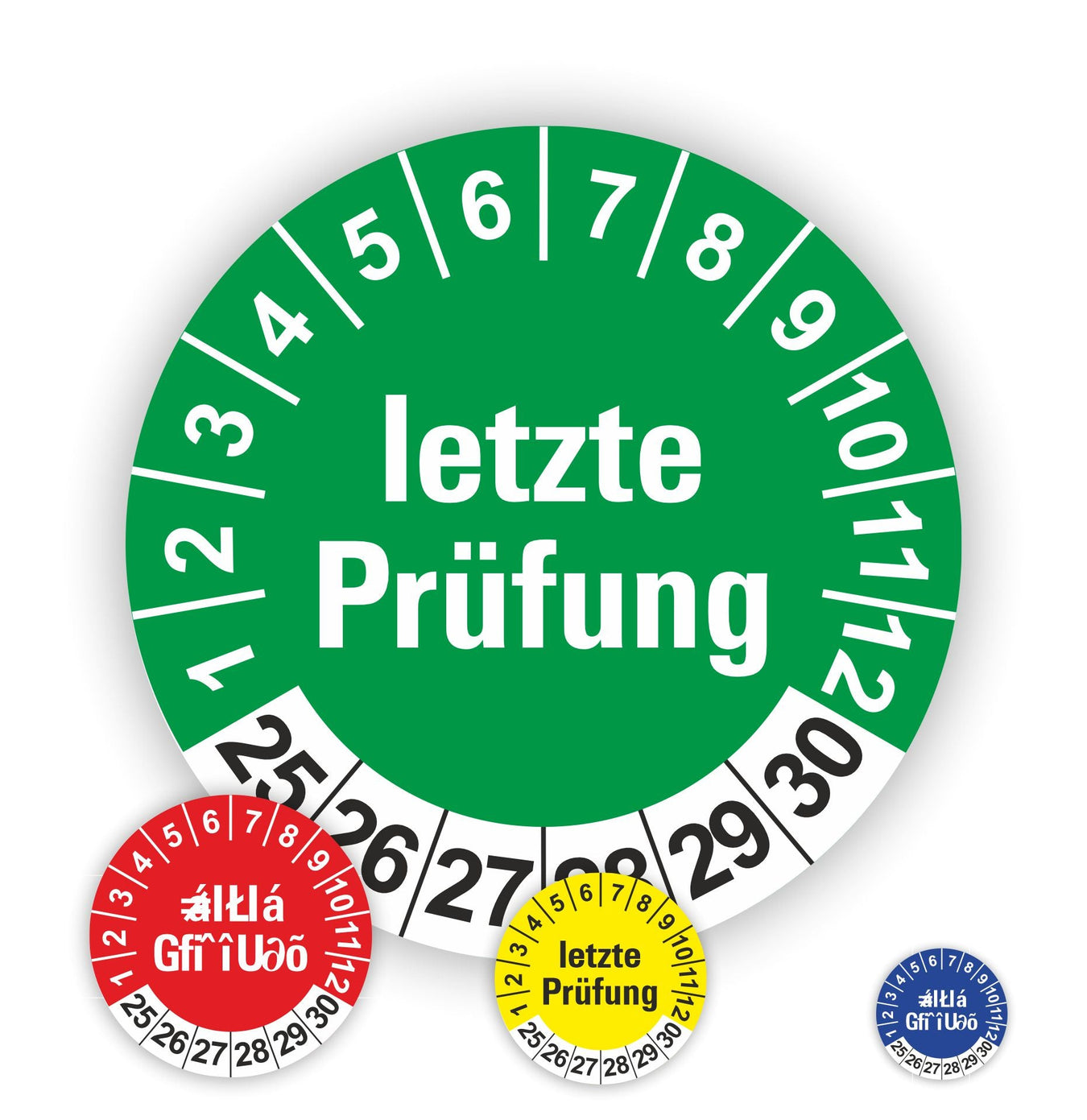 Letzte Prüfung Plaketten