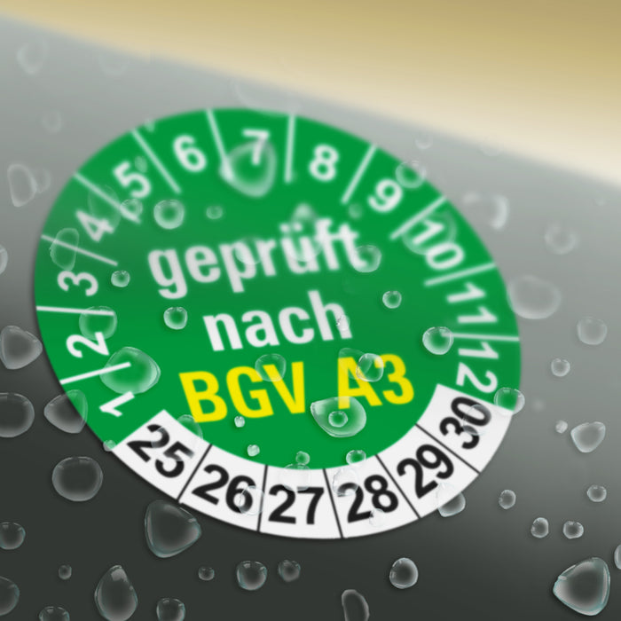 BGV A3 Wartungsetiketten / Prüfplaketten / Prüfetiketten