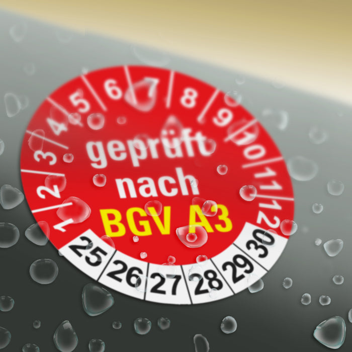 BGV A3 Wartungsetiketten / Prüfplaketten / Prüfetiketten