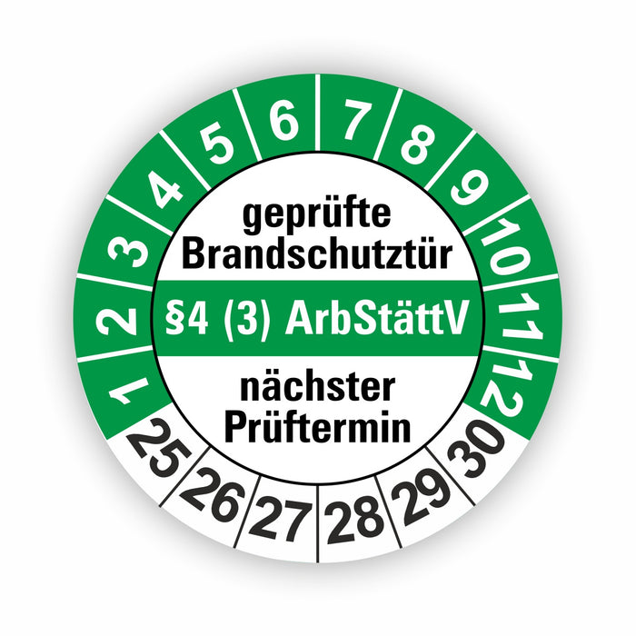 BRANDSCHUTZ Wartungsetiketten / Prüfplaketten / Prüfetiketten