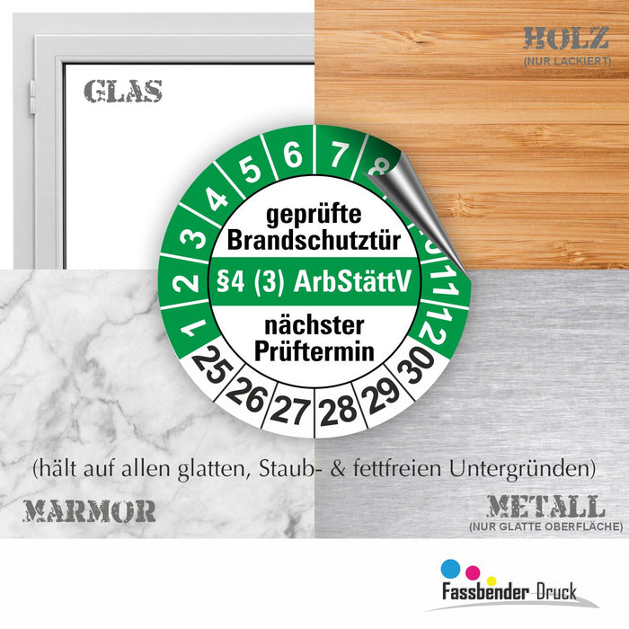 BRANDSCHUTZ Wartungsetiketten / Prüfplaketten / Prüfetiketten