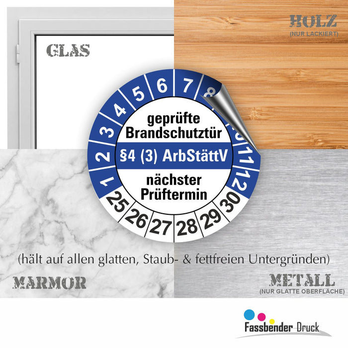 BRANDSCHUTZ Wartungsetiketten / Prüfplaketten / Prüfetiketten