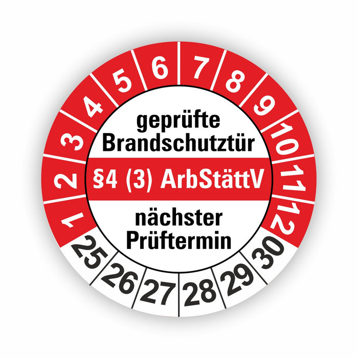 BRANDSCHUTZ Wartungsetiketten / Prüfplaketten / Prüfetiketten