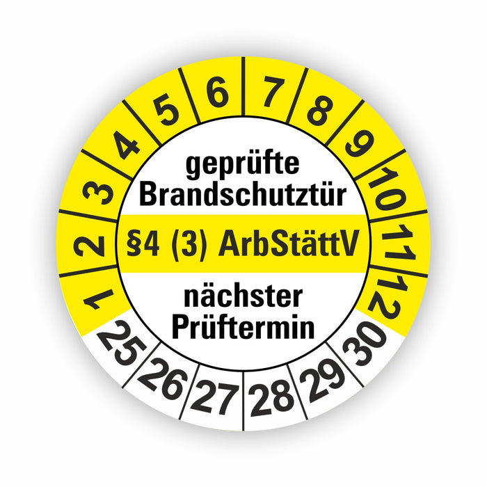 BRANDSCHUTZ Wartungsetiketten / Prüfplaketten / Prüfetiketten