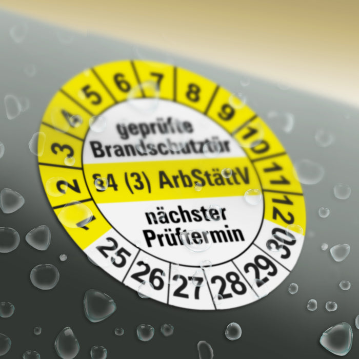 BRANDSCHUTZ Wartungsetiketten / Prüfplaketten / Prüfetiketten