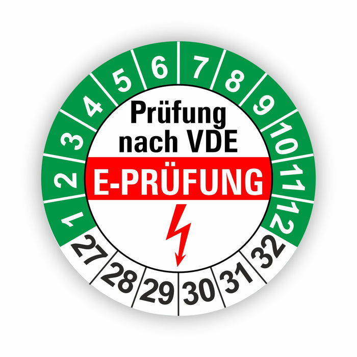 E-Prüfung Wartungsetiketten / Prüfplaketten / Prüfetiketten