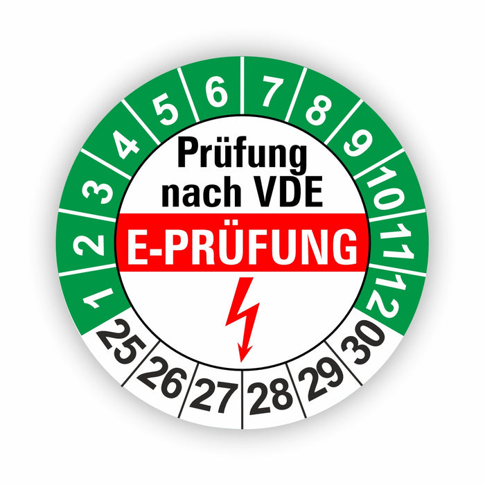 E-Prüfung Wartungsetiketten / Prüfplaketten / Prüfetiketten