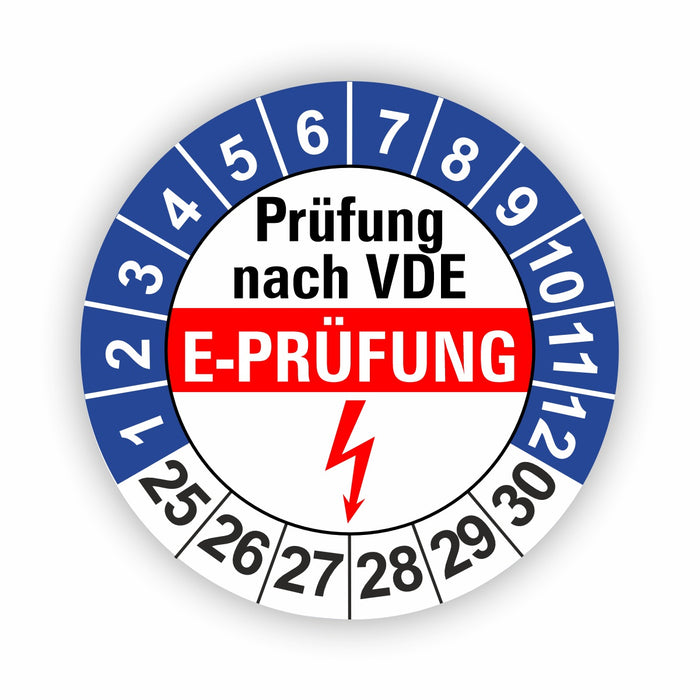 E-Prüfung Wartungsetiketten / Prüfplaketten / Prüfetiketten