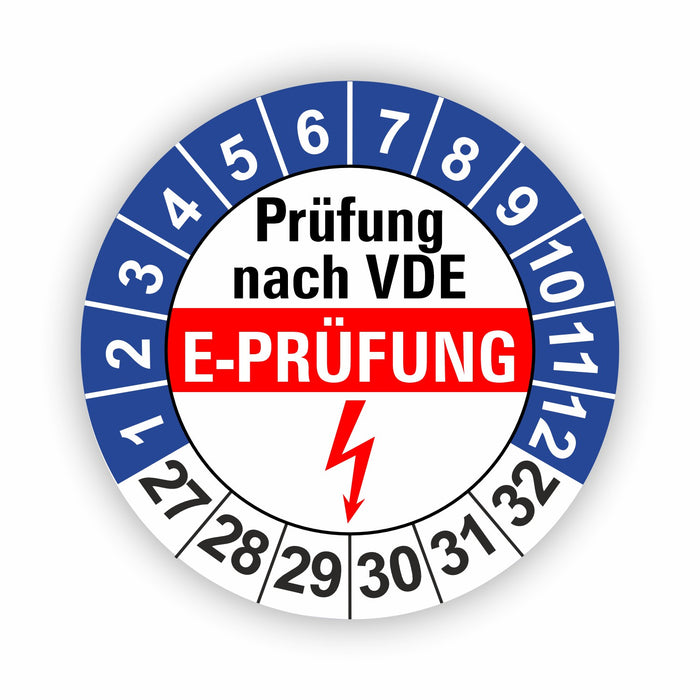 E-Prüfung Wartungsetiketten / Prüfplaketten / Prüfetiketten