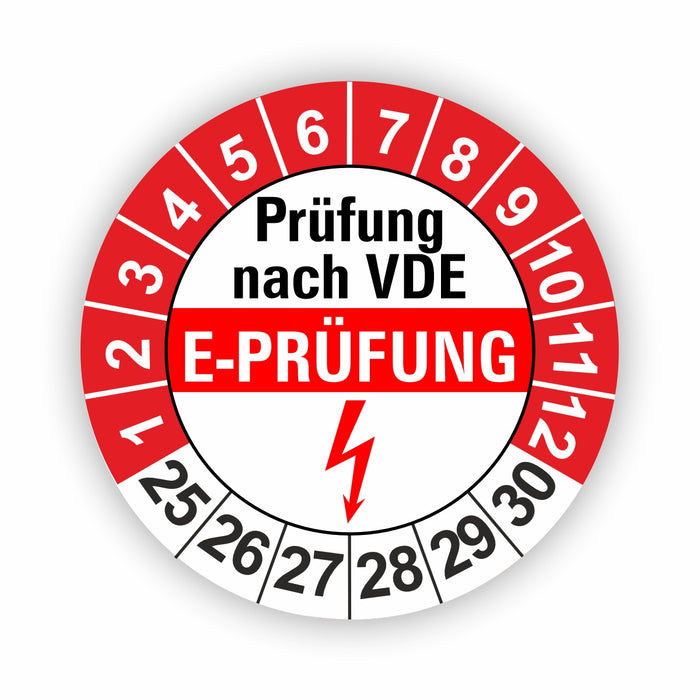 E-Prüfung Wartungsetiketten / Prüfplaketten / Prüfetiketten