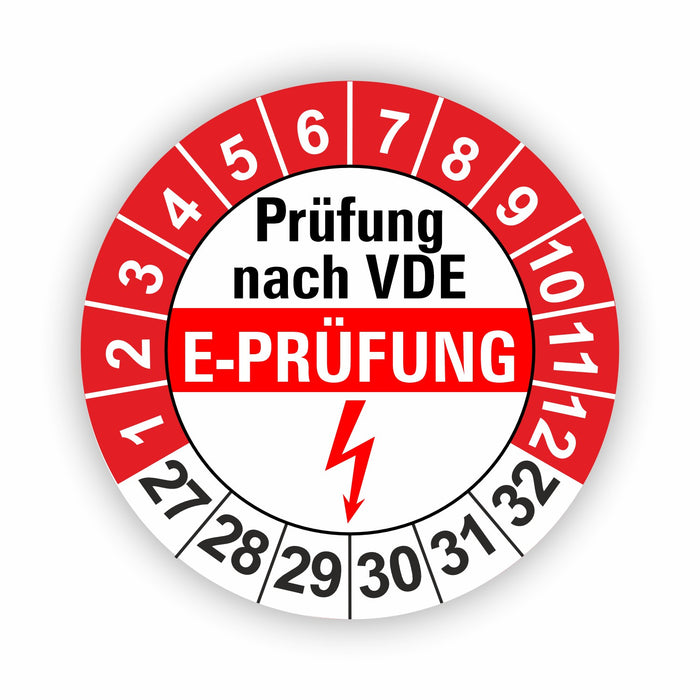E-Prüfung Wartungsetiketten / Prüfplaketten / Prüfetiketten