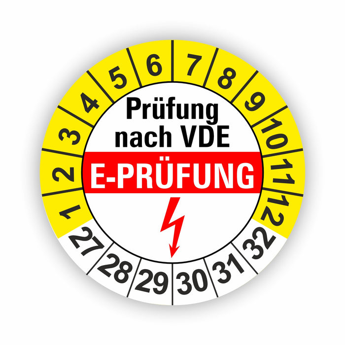 E-Prüfung Wartungsetiketten / Prüfplaketten / Prüfetiketten