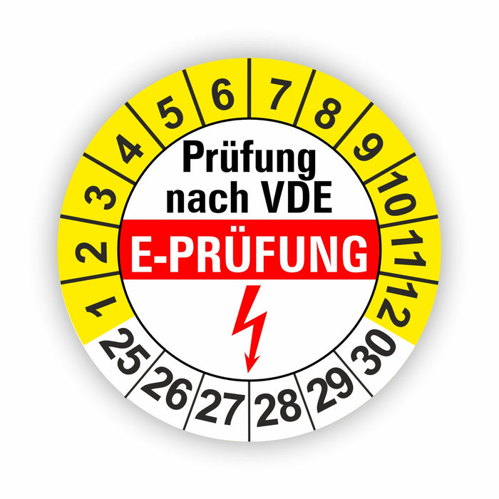 E-Prüfung Wartungsetiketten / Prüfplaketten / Prüfetiketten