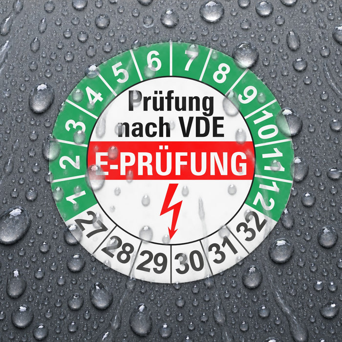 E-Prüfung Wartungsetiketten / Prüfplaketten / Prüfetiketten