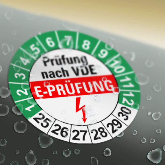 E-Prüfung Wartungsetiketten / Prüfplaketten / Prüfetiketten