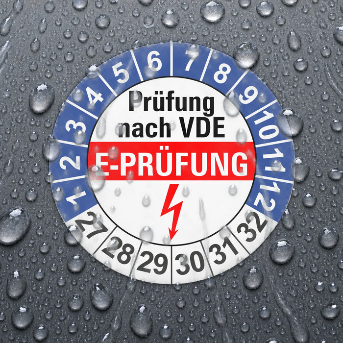 E-Prüfung Wartungsetiketten / Prüfplaketten / Prüfetiketten
