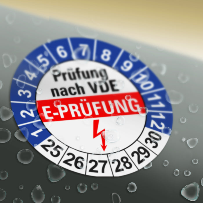 E-Prüfung Wartungsetiketten / Prüfplaketten / Prüfetiketten