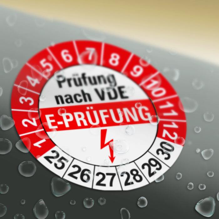 E-Prüfung Wartungsetiketten / Prüfplaketten / Prüfetiketten