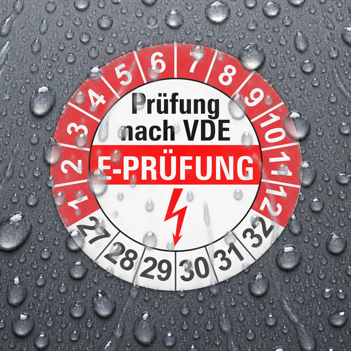 E-Prüfung Wartungsetiketten / Prüfplaketten / Prüfetiketten